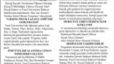 Basında Kur'an-ı Kerim Güzel Okuma Yarışmamız